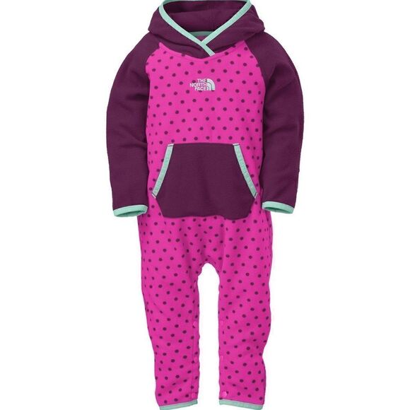 The North Face Glacier One Piece Infant Kid's 6 12 months girls fleece onesie - Picture 1 of 9